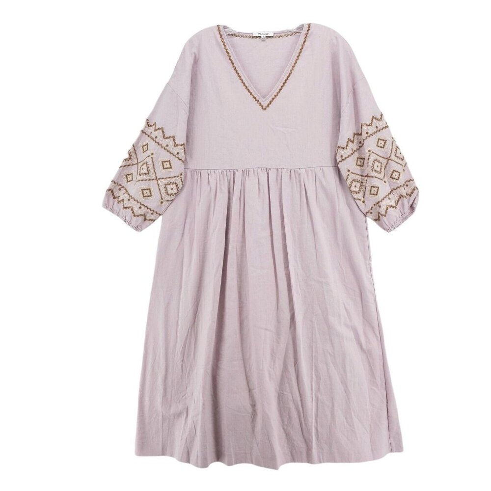Elegant Lavender Embroidered Dress